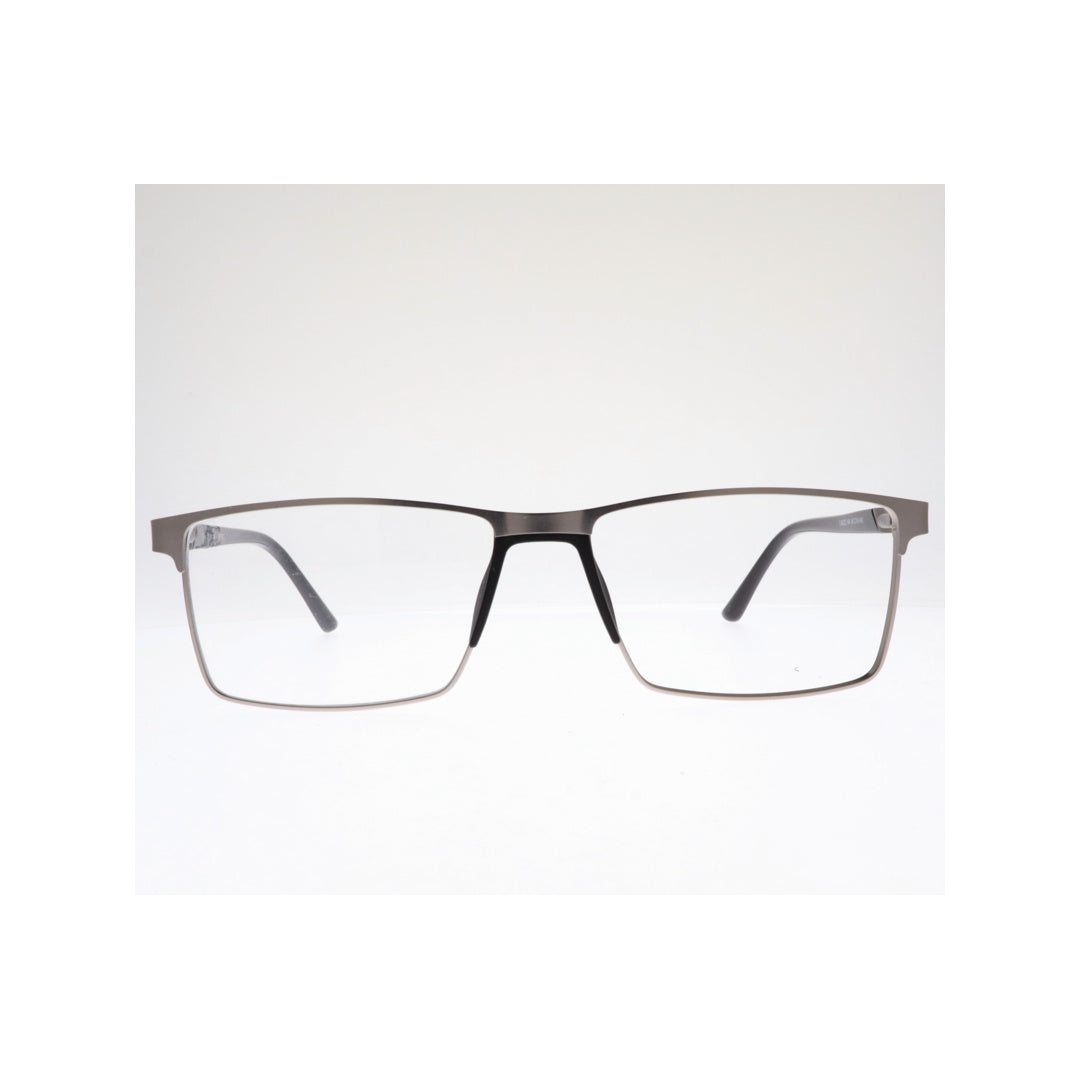 Joy Style For Unisex Metal Eyeglasses Square Shape Size 54 Ca8202m4 Matte Silver