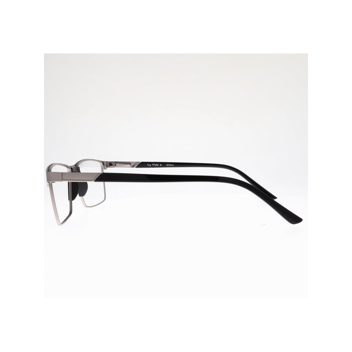 Joy Style For Unisex Metal Eyeglasses Square Shape Size 54 Ca8202m4 Matte Silver