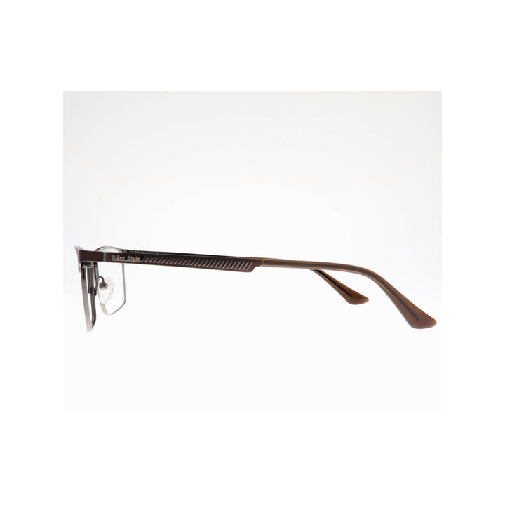 Joy Style For Unisex Metal Eyeglasses Square Shape Size 57 Old6616mc5 Matte Brown