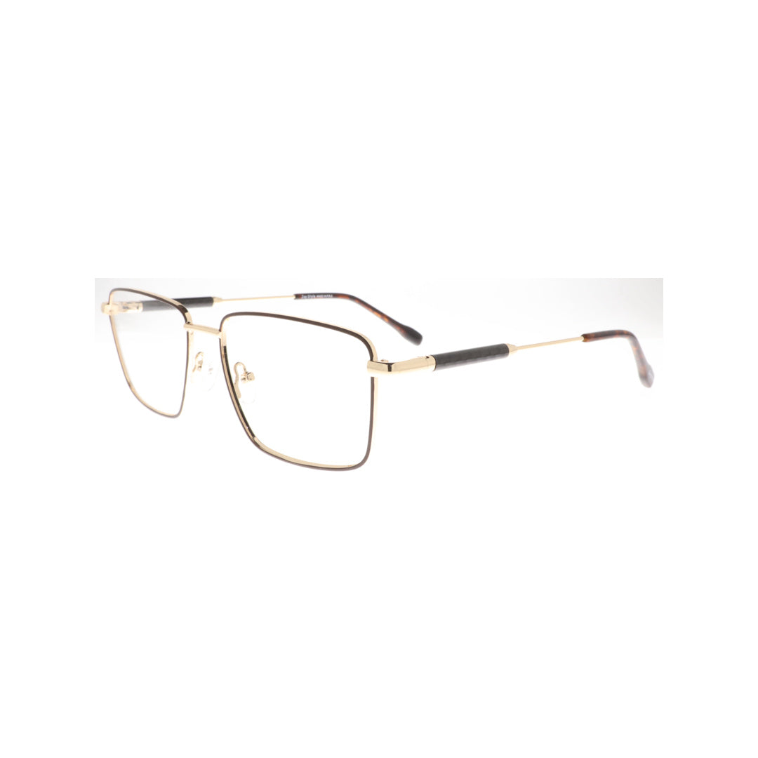 Joy Style For Unisex Metal Eyeglasses Square Size 54 5409c3 Brown Gold