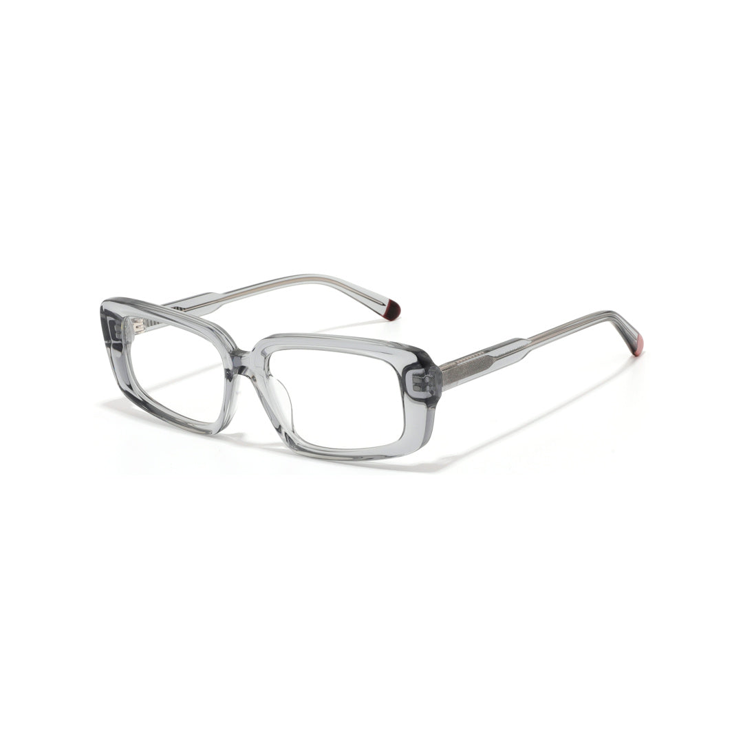 Joy Style For Unisex Round Acetate Eyeglasses C1 Gray 48-22-150