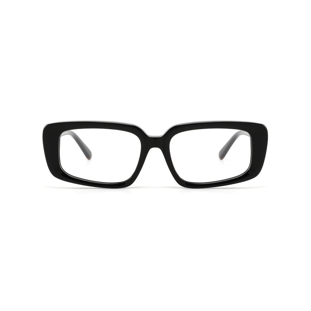 Joy Style For Unisex Round Acetate Eyeglasses C2 Black 48-22-150