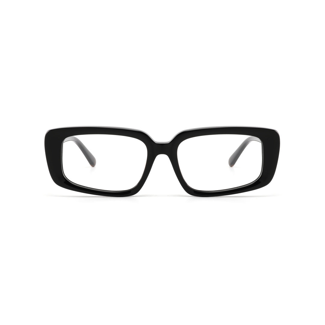 Joy Style For Unisex Round Acetate Eyeglasses C2 Black 48-22-150