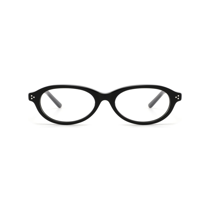 Joy Style For Unisex Round Acetate Eyeglasses C2 Black 54-18-148