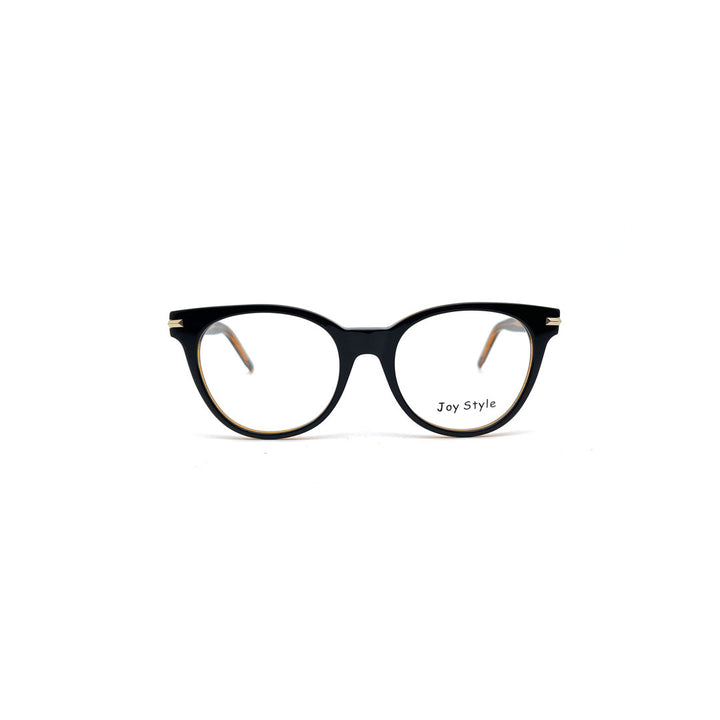 Joy Style For Unisex Round Acetate Eyeglasses C2 Brown 52-18-145