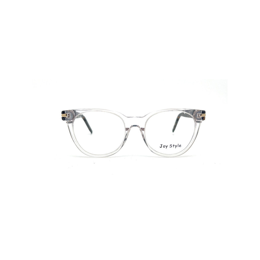 Joy Style For Unisex Round Acetate Eyeglasses C5 Clear 52-18-145