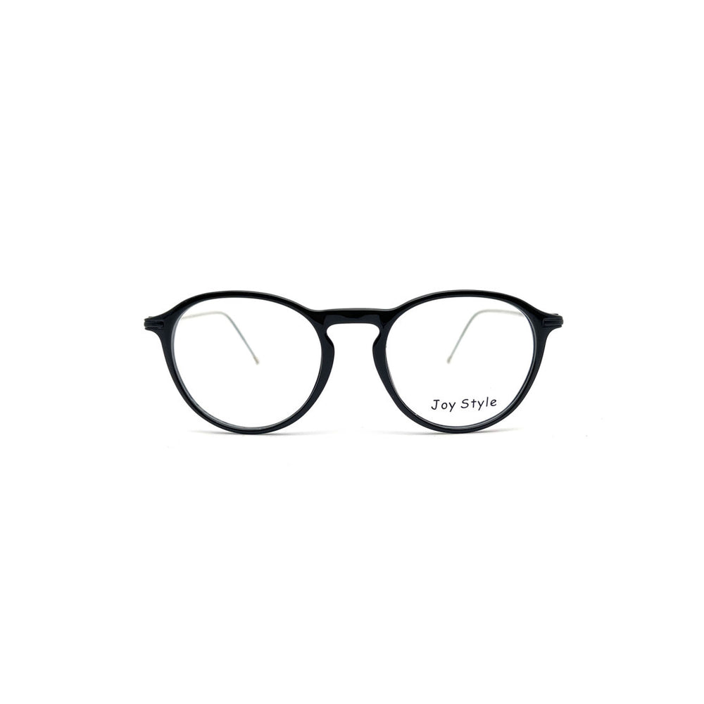 Joy Style For Unisex Round Tr Eyeglasses Black Temple C1 50-18-150