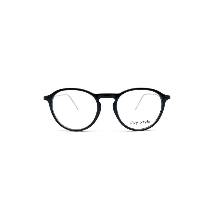 Joy Style For Unisex Round Tr Eyeglasses Black Temple C1 50-18-150