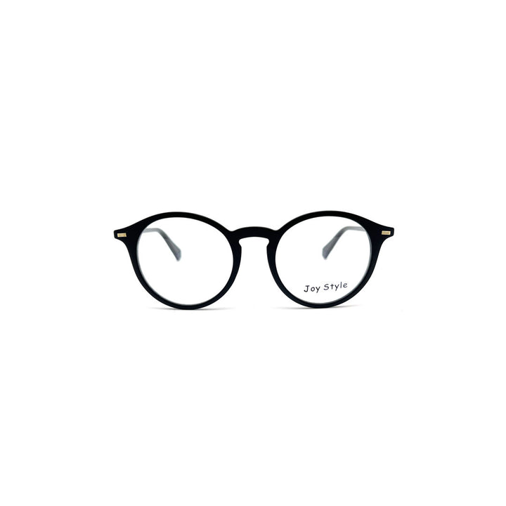 Joy Style For Unisex Round Tr Eyeglasses Gold C1 Black 49-20-145