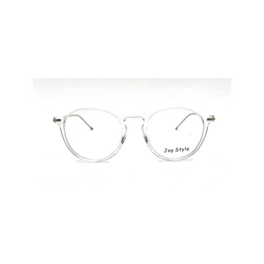 Joy Style For Unisex Round Tr Eyeglasses Silver Temple C6 50-18-150