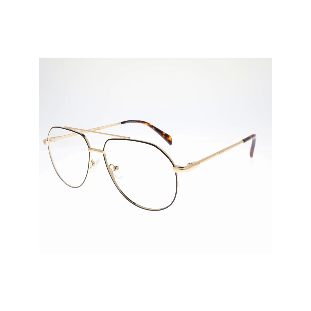 Joy Style For Unusex Metal Eyeglasses Aviator Shape Size 53 1026c1 Brown