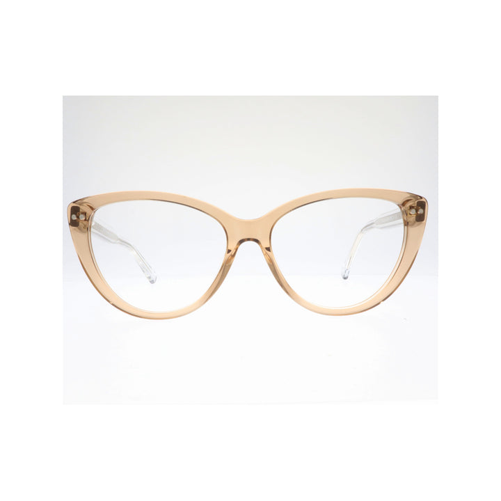 Joy Style For Women Eyeglasses Clip Cat Eye Shape Size 54 1284c4clip Light Brown