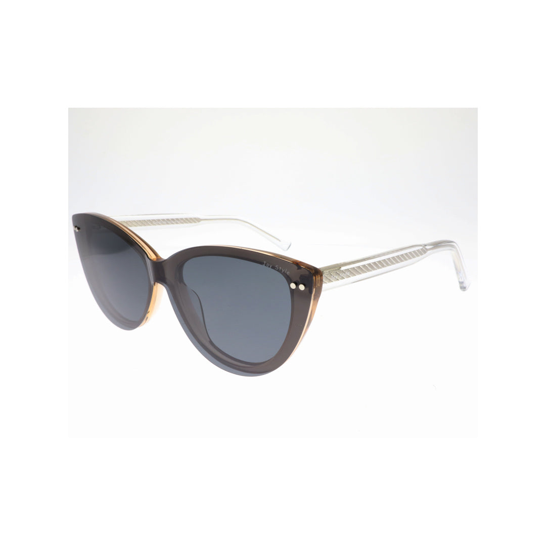 Joy Style For Women Eyeglasses Clip Cat Eye Shape Size 54 1284c4clip Light Brown