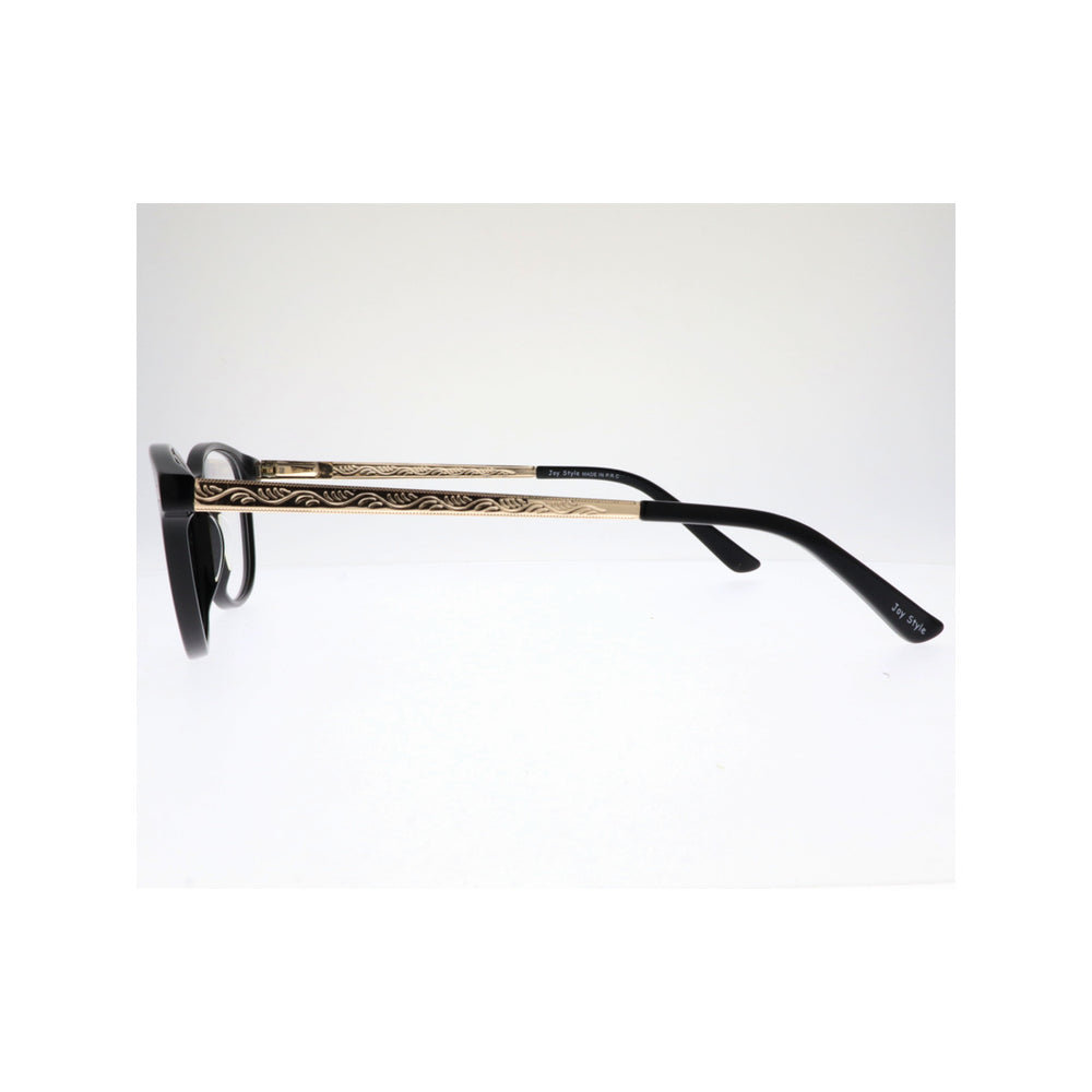 Joy Style For Women Eyeglasses Clip Round Shape 53 1113c1clip Black