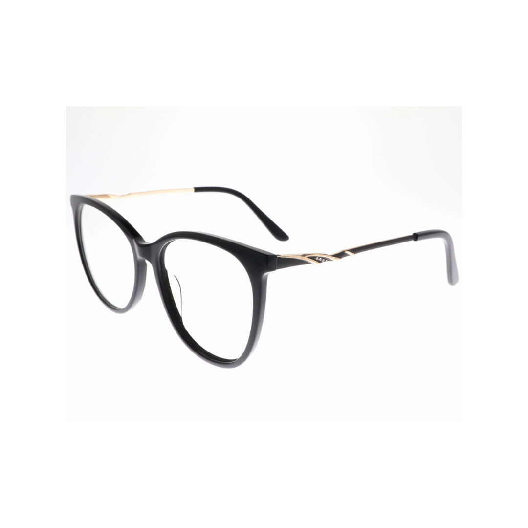 Joy Style For Women Eyeglasses Round Shape 53 9004c1 Black