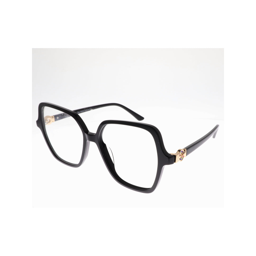 Joy Style For Women Eyeglasses Square Shape Size 53 Glf8080c1 Black
