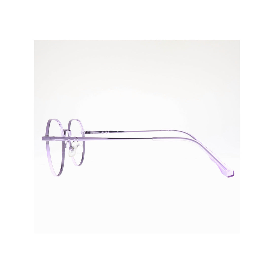 Joy Style For Women Metal Eyeglasses Round Shape 48 25027c4 Violet