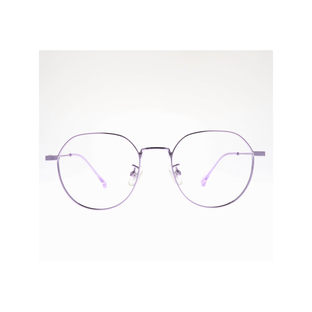 Joy Style For Women Metal Eyeglasses Round Shape 48 25027c4 Violet