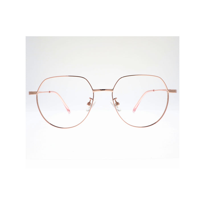 Joy Style For Women Metal Eyeglasses Round Shape Size 52 25001c1 Rosegold