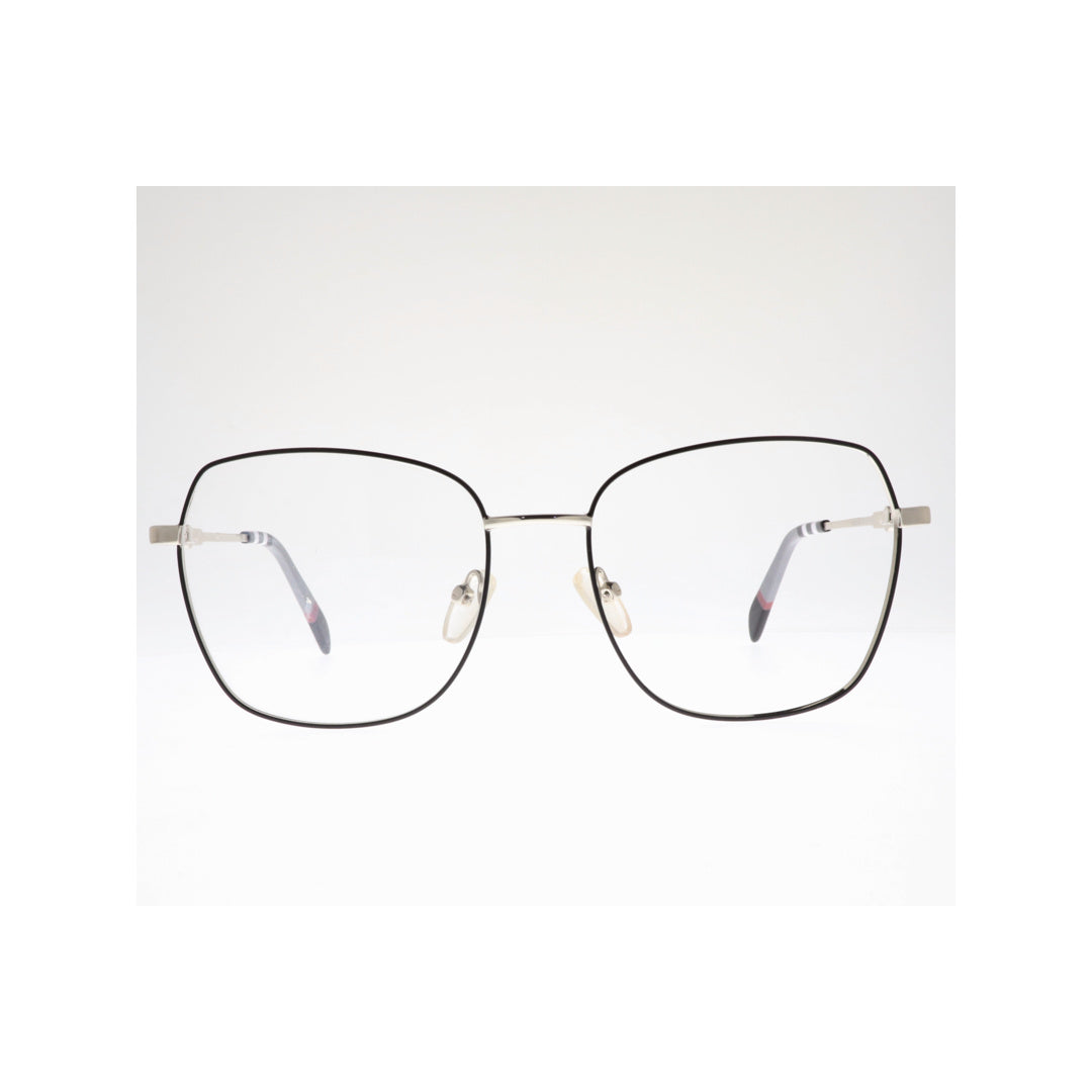 Joy Style For Women Metal Eyeglasses Square Shape 50 3009c2 Black Silver