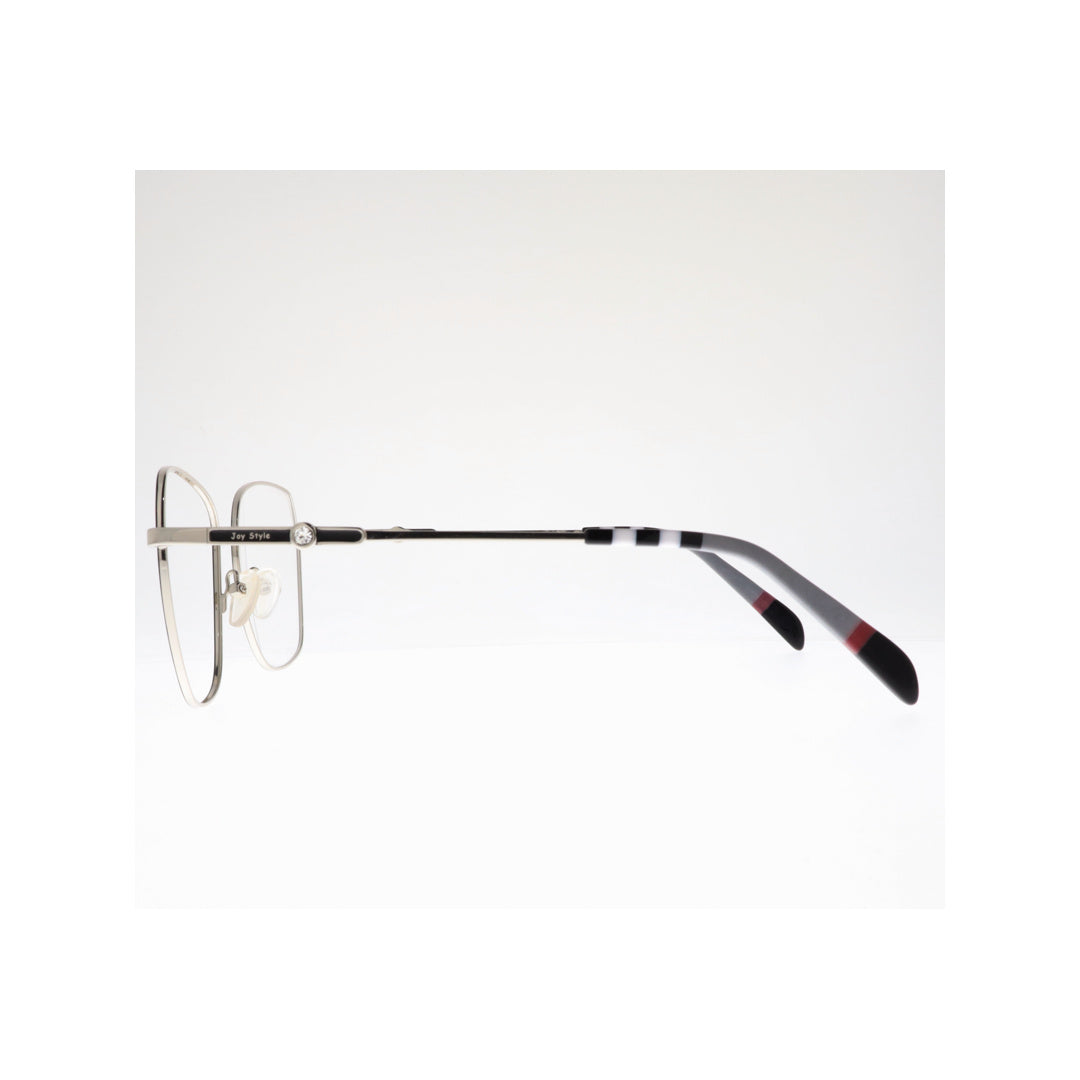 Joy Style For Women Metal Eyeglasses Square Shape 50 3009c2 Black Silver