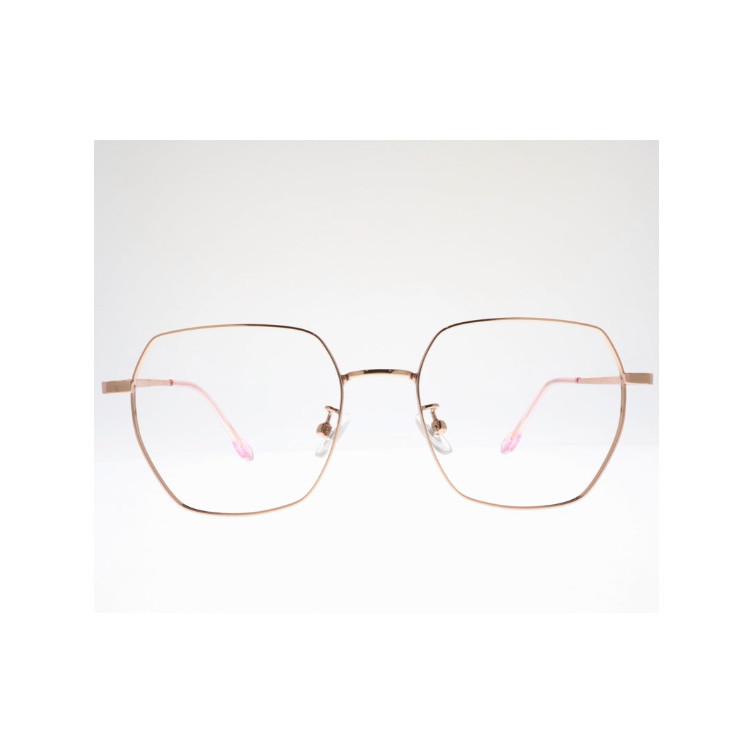 Joy Style For Women Metal Eyeglasses Square Shape 51 25006c1 Rosegold