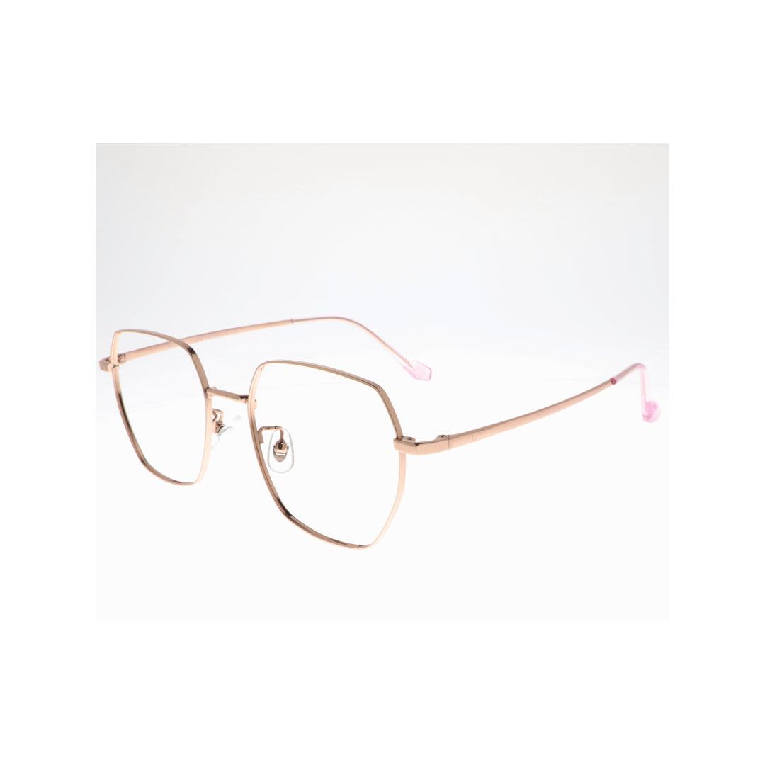 Joy Style For Women Metal Eyeglasses Square Shape 51 25006c1 Rosegold