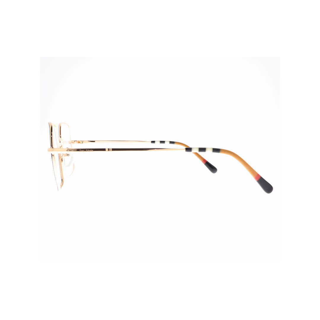 Joy Style For Women Metal Eyeglasses Square Shape Size 54 1261c1 Black Gold