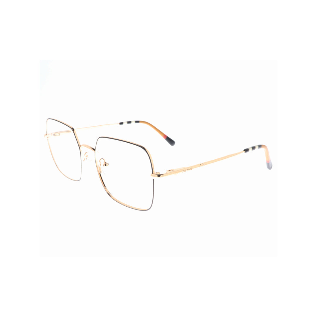 Joy Style For Women Metal Eyeglasses Square Shape Size 54 1261c1 Black Gold