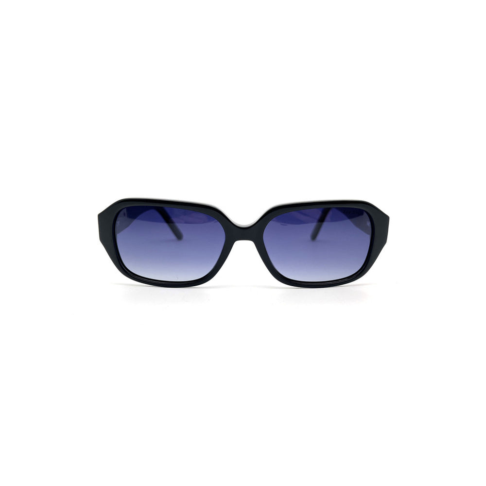 Joy Style For Women Rectangular Acetate Sunglasses C1 Black 55-17-145
