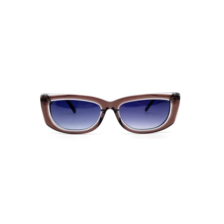 Joy Style For Women Rectangular Acetate Sunglasses C2 Brown 55-17-142