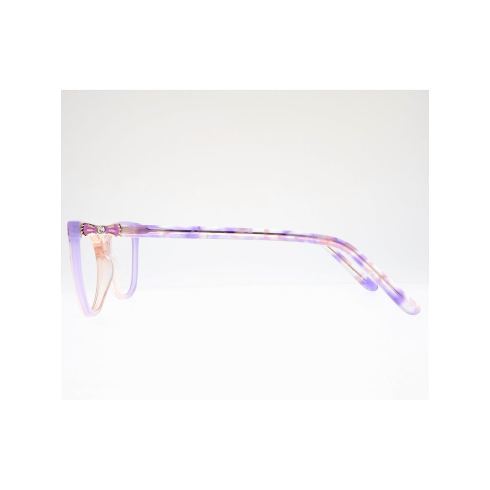 Joy Style For Women's Eyeglasses Cat Eye Size 50 Zf35106c4 Purple Pink Gradient