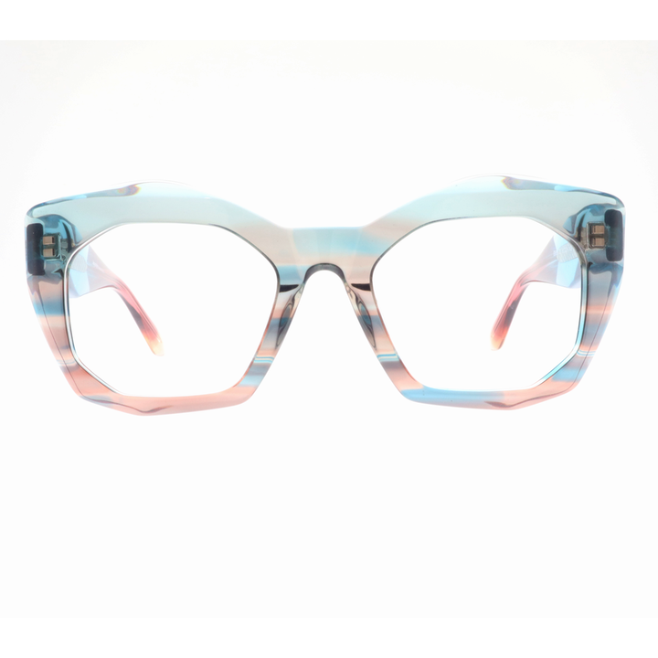 Joy Style For Women's Eyeglasses Cat Eye Size 51 6066c3 Blue Pink Gradient