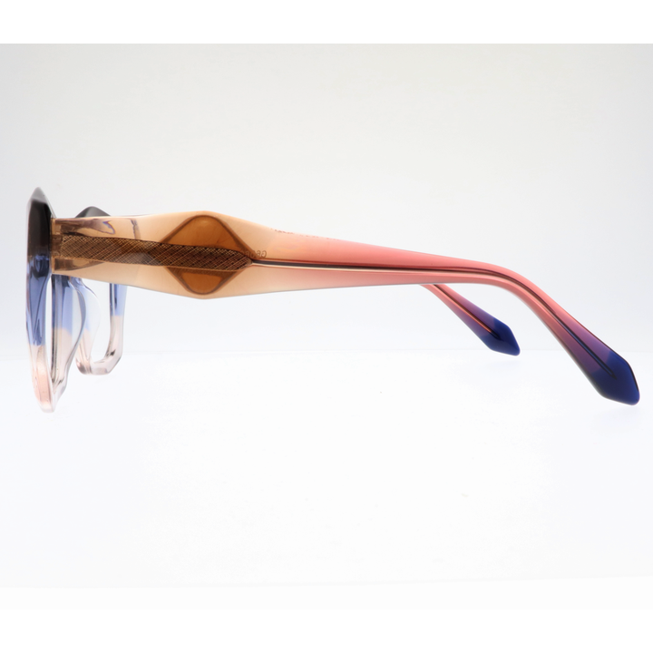 Joy Style For Women's Eyeglasses Cat Eye Size 51 6066c5 Brown Blue Gradient