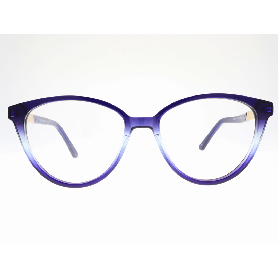 Joy Style For Women's Eyeglasses Cat Eye Size 52 Ch8002c3 Blue