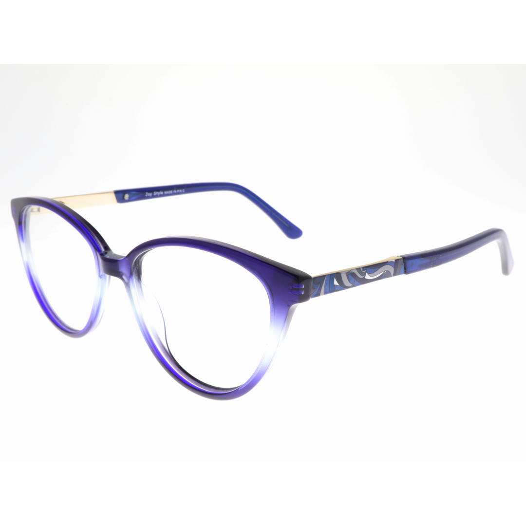 Joy Style For Women's Eyeglasses Cat Eye Size 52 Ch8002c3 Blue