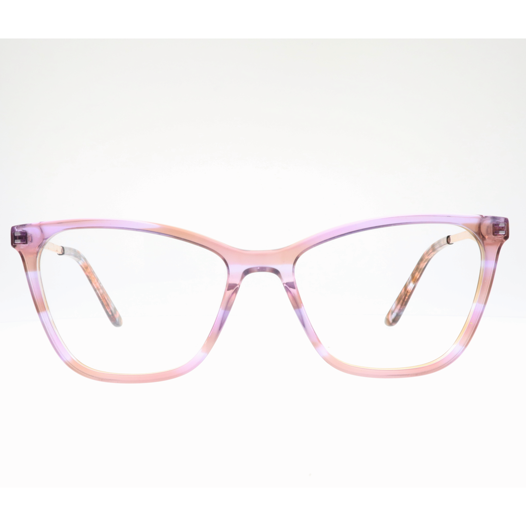 Joy Style For Women's Eyeglasses Cat Eye Size 52 Zf35103c4 Pink And Purple (Gradient).