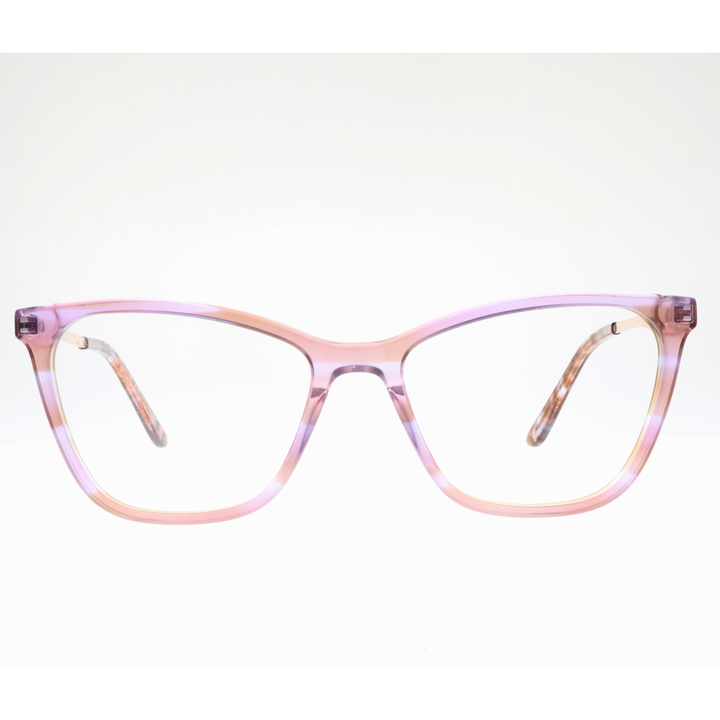 Joy Style For Women's Eyeglasses Cat Eye Size 52 Zf35103c4 Pink And Purple (Gradient).