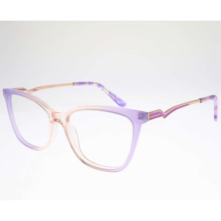 Joy Style For Women's Eyeglasses Cat Eye Size 52 Zf35108c4 Violet Pink