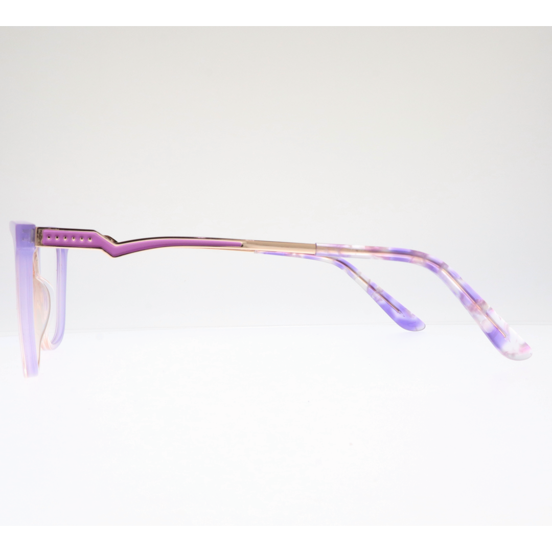 Joy Style For Women's Eyeglasses Cat Eye Size 52 Zf35108c4 Violet Pink