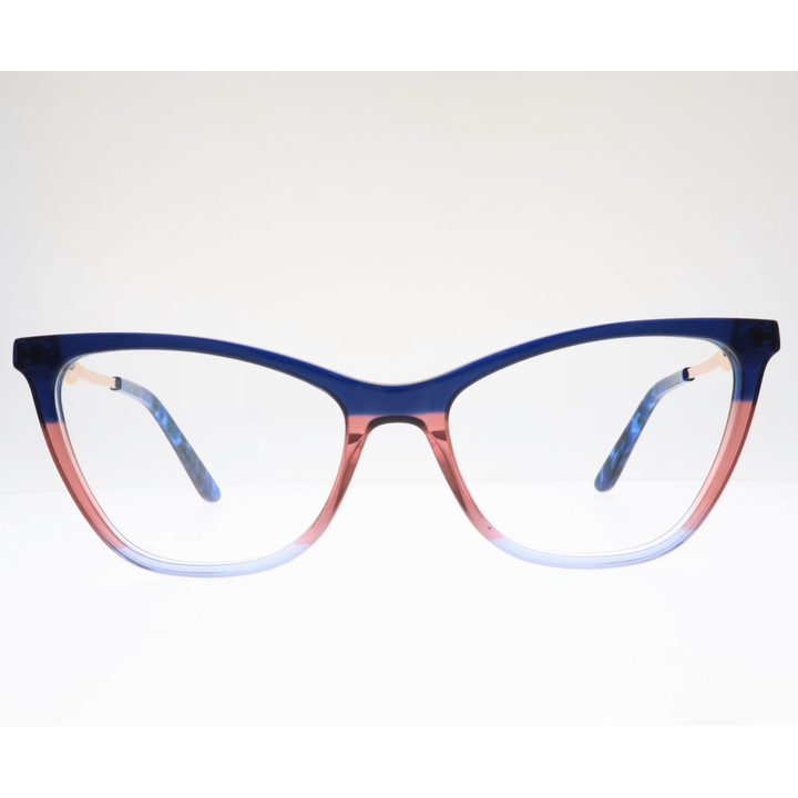 Joy Style For Women's Eyeglasses Cat Eye Size 53 Zf35110c6 Blue Pink Gradient