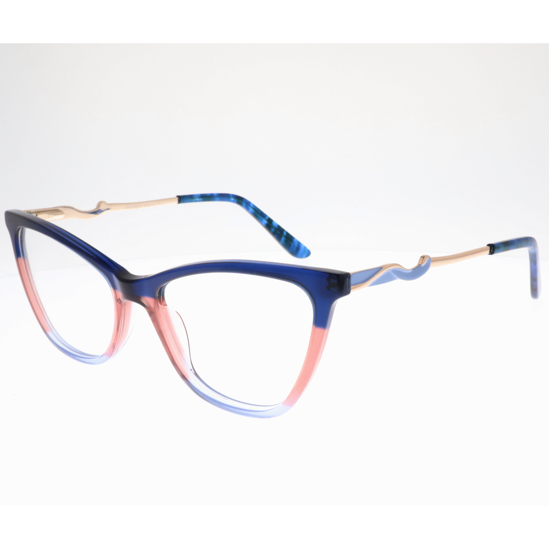 Joy Style For Women's Eyeglasses Cat Eye Size 53 Zf35110c6 Blue Pink Gradient