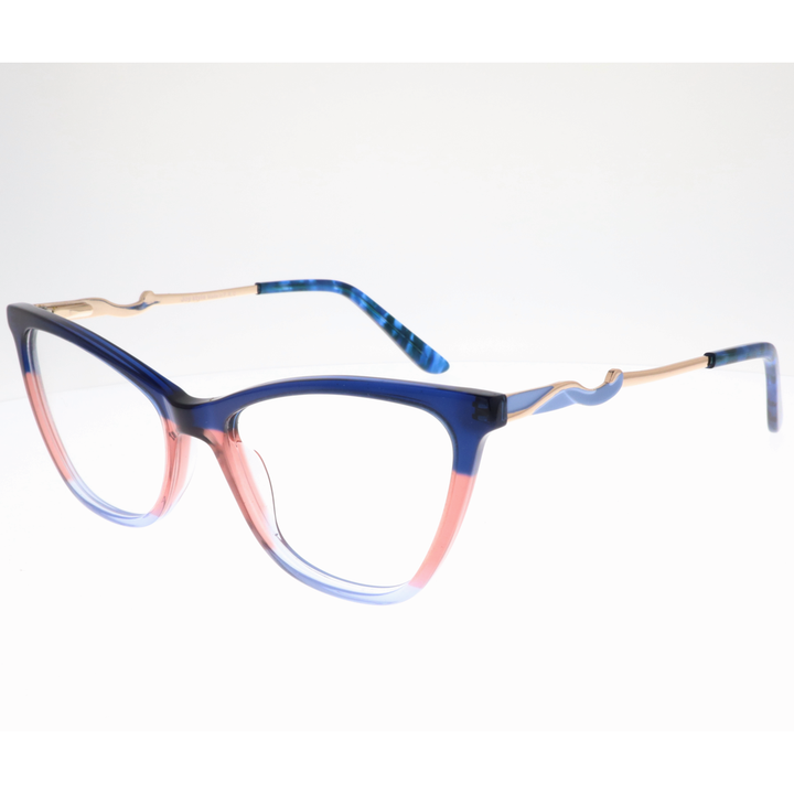 Joy Style For Women's Eyeglasses Cat Eye Size 53 Zf35110c6 Blue Pink Gradient