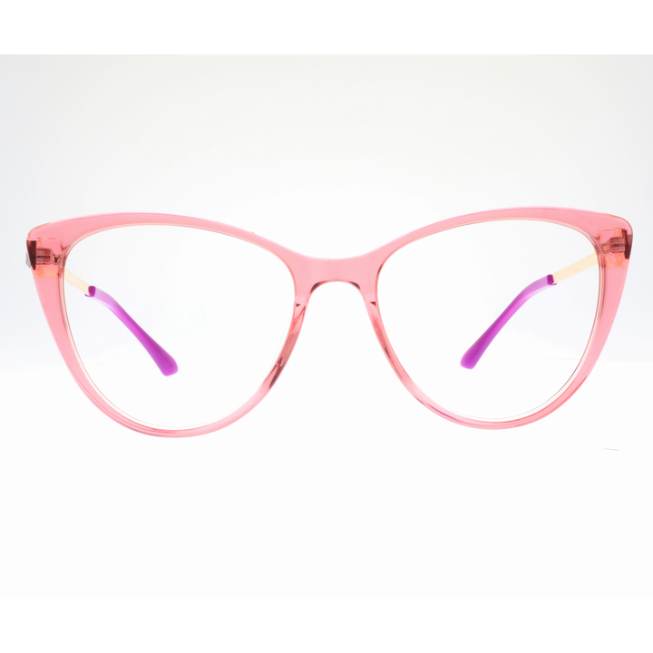 Joy Style For Women's Eyeglasses Cat Eye Size 54 2104c4 Peach Pink