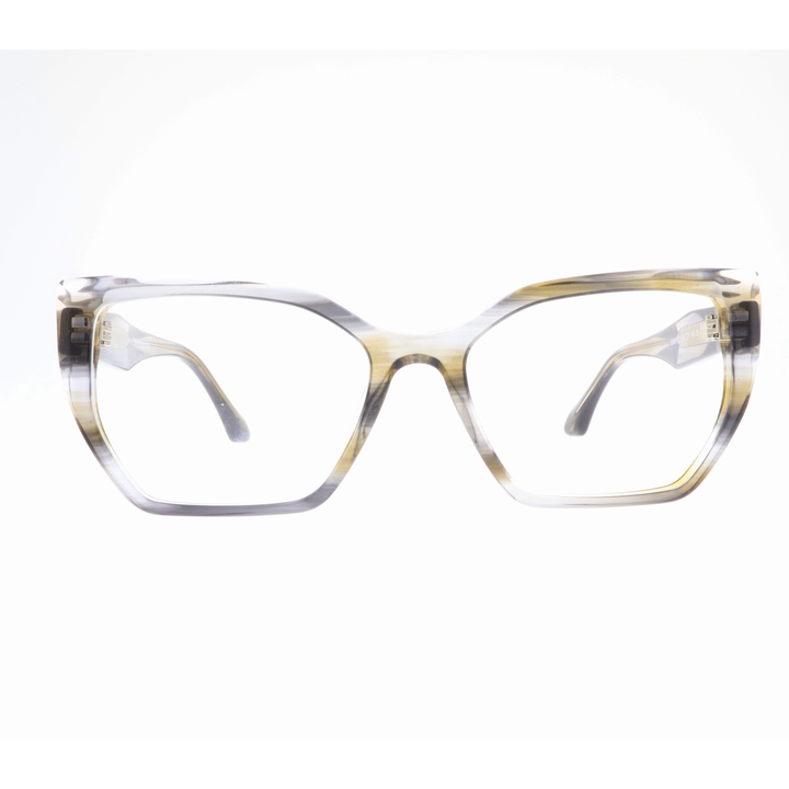 Joy Style For Women's Eyeglasses Cat Eye Size 54 6067c3 Crystal Grey Beige