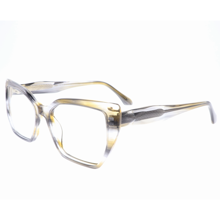 Joy Style For Women's Eyeglasses Cat Eye Size 54 6067c3 Crystal Grey Beige