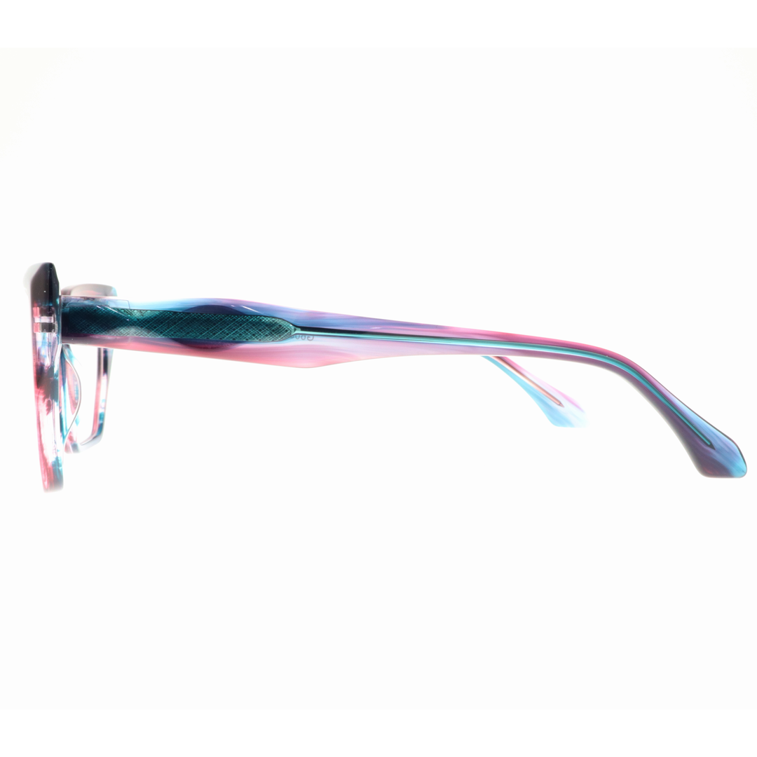 Joy Style For Women's Eyeglasses Cat Eye Size 54 6067c5 Pink Blue Marble