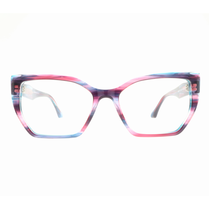 Joy Style For Women's Eyeglasses Cat Eye Size 54 6067c5 Pink Blue Marble