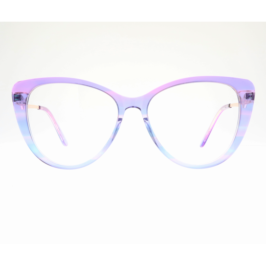 Joy Style For Women's Eyeglasses Cat Eye Size 54 9005c5 Pastel Purple Blue Gradient