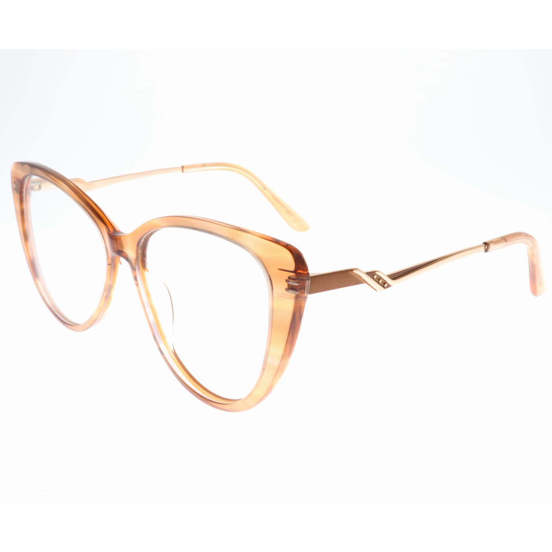 Joy Style For Women's Eyeglasses Cat Eye Size 54 9005c6 Light Brown